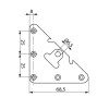 Herraje para mueble - Escuadra de Refuerzo para Trasera de Mueble 68,5 mm