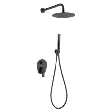 Accesorios y ayudas baño - IMEX Conjunto Ducha Monomando Empotrado Delos Negro Mate