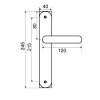 Juego Manivelas con Placa H44 Cromo Satinado