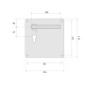 Juego Manivelas con Placa Limpieza HADESC47 Inox Bocallave 47 mm
