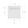 Juego Manivelas con Placa Limpieza HADESC85 Inox Bocallave 85 mm