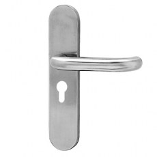 Manivelas con placa - Juego Manivelas con Placa Oval HADESO47 Inox Bocallave 47 mm