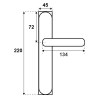 Manivelas con placa - Juego Manivelas con Placa Recta HADESR Inox