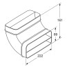 Accesorios y complementos - BOSCH Accesorio Encimera HEZ9VDSB2 Codo Plano Vertical L 90º