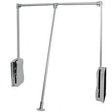 Perchero Abatible Aluminio 45-60 cm Plata Mate