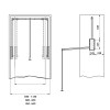 Perchero Abatible Aluminio 45-60 cm Plata Mate