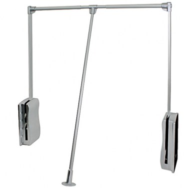 Perchero Abatible Aluminio 83-115 cm Plata Mate