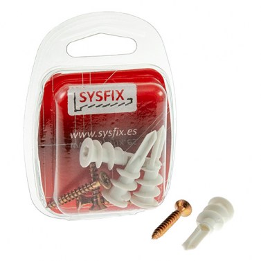 Tornillos y Tacos - Taco Nylon Autotaladro HNY con Tornillo para Cartón Yeso Blíster 4 uds