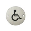 Placa Indicador Baño Discapacitados Inox Mate
