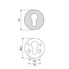 Bocallaves - Bocallave Seguridad Redondo I009PC Inox