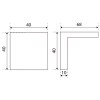 Tiradores mueble - Asa I-100 40x16 mm Inox Mate