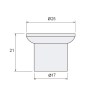 Pomo I129 25 mm Inox Mate