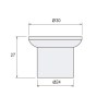 Pomo I129 30 mm Inox Mate