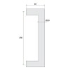 Manillones con roseta - Juego Manillones I3310 20x250 mm Inox Mate