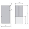 Cerraduras puerta corredera - Tirador de Embutir Kube i-4250 35 mm Inox