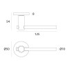 Manivelas con roseta - Juego Manivelas con Roseta Opo Inox Satinado