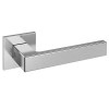 Juego Manivelas con Roseta Cuadrada Ninety Inox Satinado