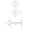 Condenas - Descondenas - Condena Descondena con Roseta IN.04.236.06 Ø50 mm Inox Satinado