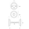 Cerraduras puerta corredera - Kit Tirador Condena IN.04.116 Ø57 mm Inox