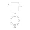 Topes puerta - Tope Pequeño Puerta Ø20 mm Goma Inox
