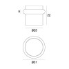 Topes puerta - Tope Pequeño Puerta Ø25 mm Goma Inox