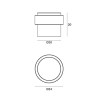 Tope Pequeño Puerta Ø20 mm Goma Ancha Inox Mate