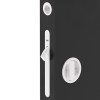 Kit Redondo Puerta Corredera de Condena JNF Inox Blanco Mate