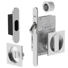 Kit Cuadrado Puerta Corredera de Condena JNF Inox Níquel Satinado