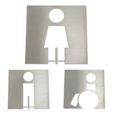 Números, Letras e Indicadores - Placa Señalización Inox