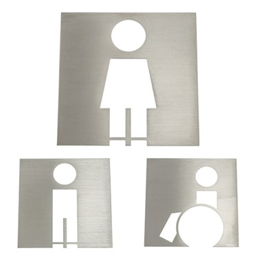 Números, Letras e Indicadores - Placa Señalización Inox