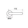 Juego Manivelas con Roseta I-T318 Níquel Mate y Brillo