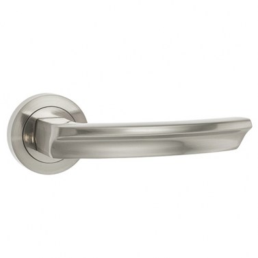 Manivelas con roseta - Juego Manivelas con Roseta Jeno Aluminio Níquel Satinado