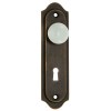 Tirador Armario con Bocallave K-70 Bronce Envejecido y Porcelana Blanca