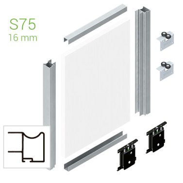 Corredera y kit para armario - Kit Puerta Corredera Terra TR16 16mm