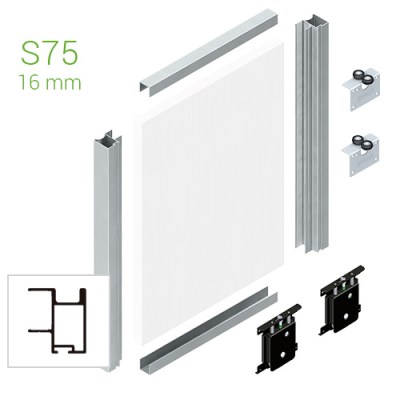 Corredera y kit para armario - Kit Puerta Corredera Terra TR16MIN 16mm