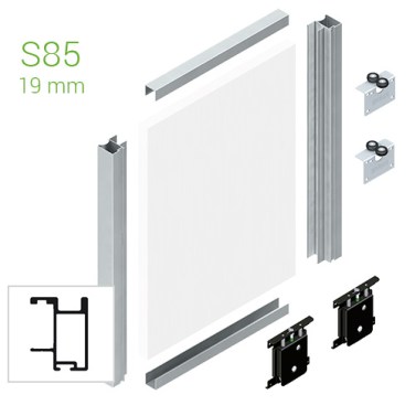 Corredera y kit para armario - Kit Puerta Corredera Terra TR19 19mm