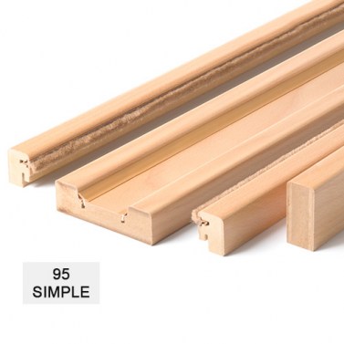 Estructuras metálicas - Kit Molduras Estructura Puerta Corredera 95 Pladur Simple Blanco