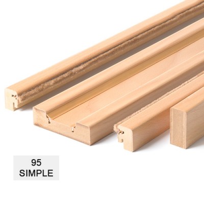 Estructuras metálicas - Kit Molduras Estructura Puerta Corredera 95 Pladur Simple Blanco