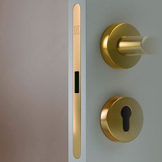 Cubierta Magnética Para Cerradura/Picaporte SpinOff Oro Satinado