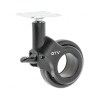 Ruedas - Rueda GTV Strada Ø60 mm 30 Kg Plástico Negro con Freno