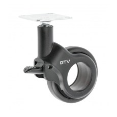 Ruedas - Rueda GTV Strada Ø60 mm 30 Kg Plástico Negro con Freno