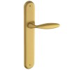 Manivelas con placa - Juego Manivelas con Placa L23 Latón Satinado