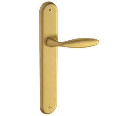 Manivelas con placa - Juego Manivelas con Placa L23 Latón Satinado