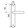 Manivelas con placa - Juego Manivelas con Placa L23 Latón Satinado