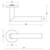 Manivelas con roseta - Juego Manivelas con Roseta Basics LB2-19 Inox Mate