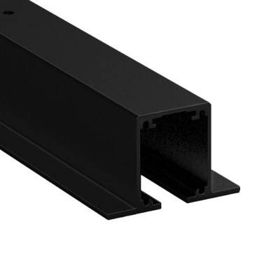 Perfil Aluminio LITE 100 TOP Empotrado 3 Metros Negro