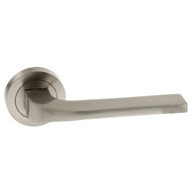 Manivelas con roseta - Juego Manivelas con Roseta Lyris Aluminio Níquel Satinado