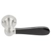 Juego Manivelas con Roseta Bosco LZ100-G Inox Mate y Negro