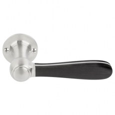 Juego Manivelas con Roseta Bosco LZ100-G Inox Mate y Negro