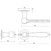 Juego Manivelas con Roseta Bosco LZ100-G Inox Mate y Negro